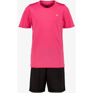 Dutchy tweedelig meisjes sport set roze zwart - Maat 122/128