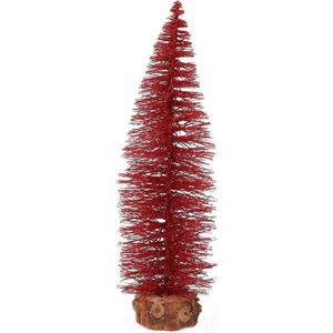 Kerstboompje op stam 35 cm - kerstversiering - rood