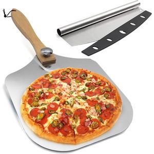 30 cm Metalen Pizza Schep - Aluminium Pizza Paddle met Opvouwbare Handvat