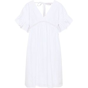 DreiMaster Vintage - A-lijn Jurk - Katoen - Wit