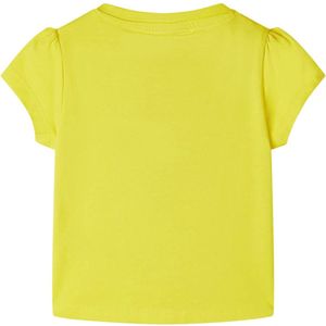 Kindershirt Geel Maat 92 met Leuke IJshoorntjesprint
