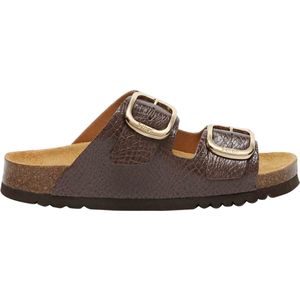 Scholl - Noelle - Slipper - Bruin - Synthetisch - Reptieldesign