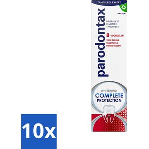 10 x Parodontax - Tandpasta - Complete Protection - Extra Fresh - 75 ml - Gezond Tandvlees - Bloedend Tandvlees - Tandpasta - Tandplak - Frisse Adem