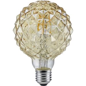 LED Lamp - Filament - Torna Globin - E27 Fitting - 4W - Warm Wit 2700K - Amber - Aluminium