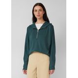 s.Oliver - Sweatshirt - Zacht - Scuba Hoodie - Vleermuismouwen - Halve Rits