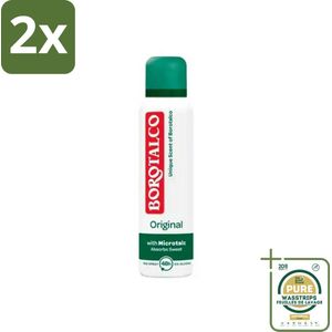 Borotalco Deospray Original 150 ml - Voordeelverpakking - 2 stuks - Antitranspirant - Anti-geur