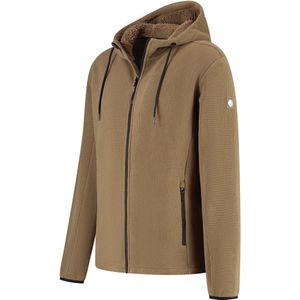 Travelin' Karlson Heren - Outdoorvest - Teddyfleece - Bruin