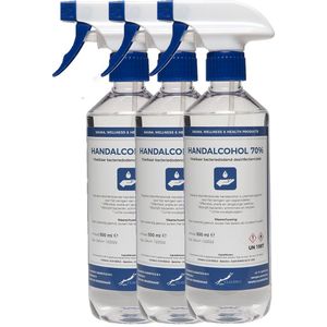 Handalcohol spray 70% - 500 ml met spraykop - set van 3 stuks