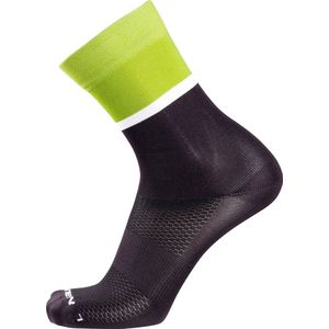 Nalini Unisex Fietssokken zomer - wielrensokken Groen Zwart - SOLID SOCKS H.24 Evolution green/Black - 38-40