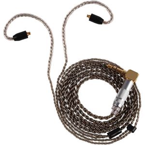 MMCX Zilveren Geplateerde Pure Koperen Oortelefoon Kabel voor SE215 - SE535 - SE846 (Zwarte Elleboog)