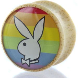Playboy Bunny Regenboog Saddle Plug - 25 mm (per paar) - LMPiercings