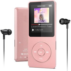 DailySupplies® MP3 Speler Bluetooth - FM-Radio - Licht Roze