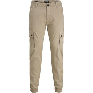 Jack & Jones - Heren Broek Paul Warner Cargo - Beige - Maat 33/32