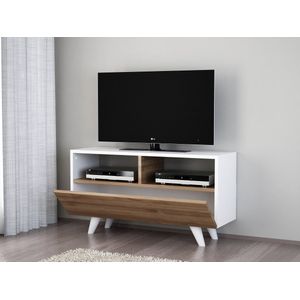 Emob- TV Meubel Furny Home TV Stand | 100% Melamine Gecoat | 18mm Dik | Wit Noten - 90cm - Wit