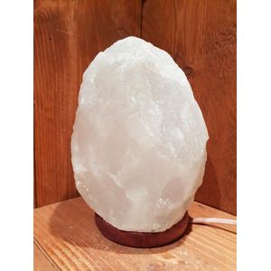 Zoutlamp 2,5 tot 3,5 kg - Witte Lamp van zout uit Dode Zee - c.a.19,5x13cm