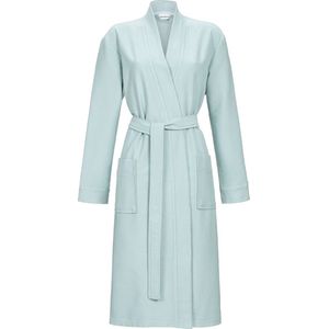 Aquablauwe uniseks badjas badstof - Blauw - Maat - S