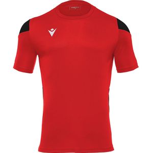 Macron - Polis Shirt - Rood/Zwart - Korte Mouw - Heren