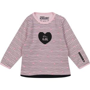 4PRESIDENT Newborn T-shirt - Stripe AOP Pink - Maat 80 - Baby T-shirts - Newborn kleding