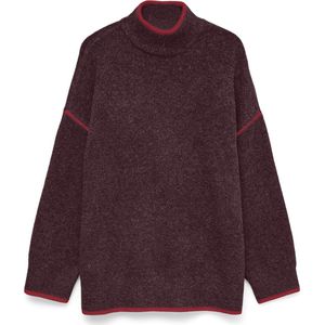 Vero Moda - Vmfan Ls Highneck Pullover - Winetasting - Dames
