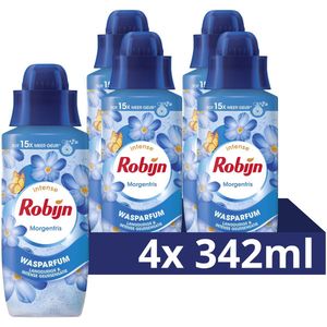 Robijn Intense Wasparfum - Morgenfris - geeft je kleding een langdurige, intense geur - 4 x 342 ml