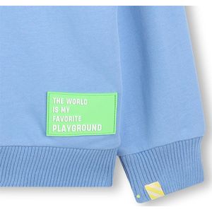 Blauwe sweater met -Print op de Rug 98