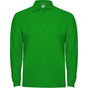 Appel Groen Poloshirt Effen met lange mouwen 'Estrella' merk Roly maat XL
