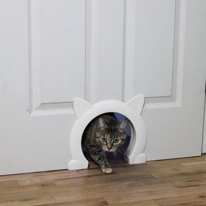 IKUSO Kattenluik Voor Grote En Kleine Katten - Kattenluik Binnendeur - Incl. Montageset - Kattentunnel - Kattenbak - Kattenhuis