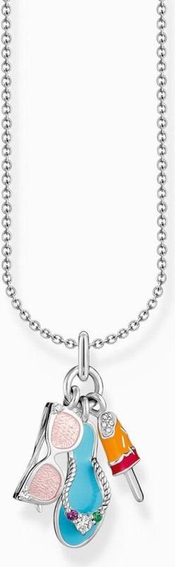 Thomas Sabo - Halsketting - Groen - Zilver - 38 - 45 cm