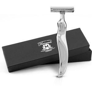 Haryali London Double Edge Safety Razor voor mannen en vrouwen - Roestvrijstalen Double Edge Razor - Ergonomisch ontwerp - Herbruikbaar scheermes - Geschikt voor alle DE-mesjes