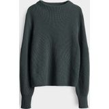 OPUS Dames trui groen (Maat: 34) - Effen - Halslijn: Opstaande kraag,