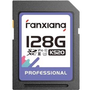 fanxiang 128 GB Micro SD-kaart, UHS-II, C10, U3, V90, 4K/8K-UHD HD-video, tot 300/250 MB/s lezen/schrijven, voor professionele fotograaf, drone-liefhebbers, videografen