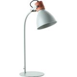 Brilliant Erena tafellamp 52cm lichtgroen metaal/hout snoer schakelaar 1x A60, E27, 40 W, geschikt voor normale lamp (niet inbegrepen)