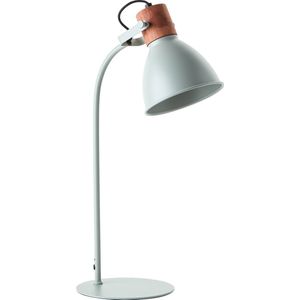 Brilliant Erena tafellamp 52cm lichtgroen metaal/hout snoer schakelaar 1x A60, E27, 40 W, geschikt voor normale lamp (niet inbegrepen)