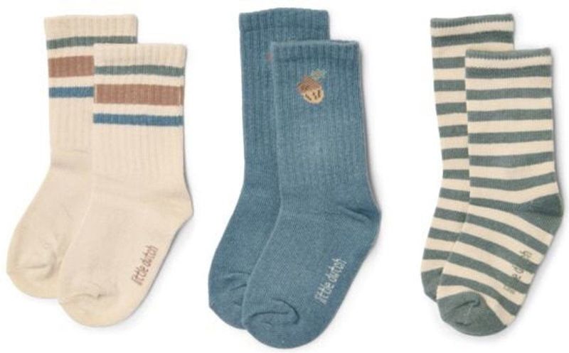 Little Dutch – 3-pack sokken biologisch katoen – Forest Friends – maat 17/19