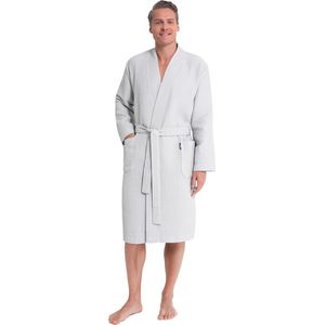 Lichte en Zachte Herenwafelbadjas - 100% Katoen, Honingraat Weefsel - Comfortabele Kimono Snit