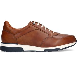Van Lier - Heren - Cognac leren sneakers - Maat 44
