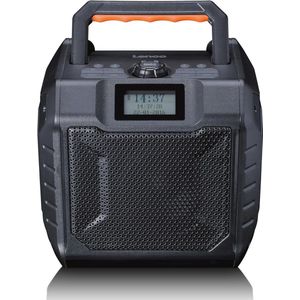 DAB+ Outdoor Radio met Bluetooth, Waterdicht en Schokbestendig, 35W RMS, 20 Uur Accuduur