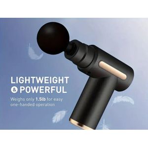 Massage gun,lichaamsspiermassagegun met opbergdoos, 4 vervangende accessoirekoppen, professioneel massagegereedschap voor het hele lichaam, cadeaus voor vrouwen mannen, vaderdagcadeau moederdagcadeau.