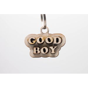 Houten Dieren Tag, Gepersonaliseerde hondenpenning, gepersonaliseerde kattenpenning, Custom Pet Naam Tag, Puppy/ honden penningen/ naam tag voor hond/ naam tag voor kat Id Tag/ Good Boy hout 3D