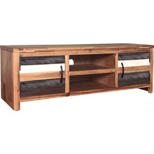 The Living Store Houten TV-meubel - Acaciahout - 120 x 35 x 40 cm - Uniek en duurzaam