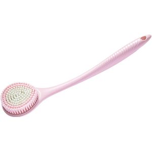 Shower Scratcher - Long Handle Bath Brush (41.5cm) - Soft Hair Exfoliating Body Brush - Suitable for Men and Women (Pink)