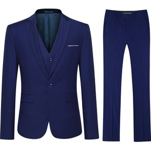 Allthemen Heren 3-Piece Suit - Heren casual pak voor zaken - S