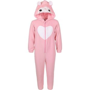 Lama - Eendelige Pyjama - Roze - Kinder Onesie met Capuchon