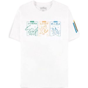 Pokemon T-Shirt Charmander, Bulbasaur, Squirtle - Maat S
