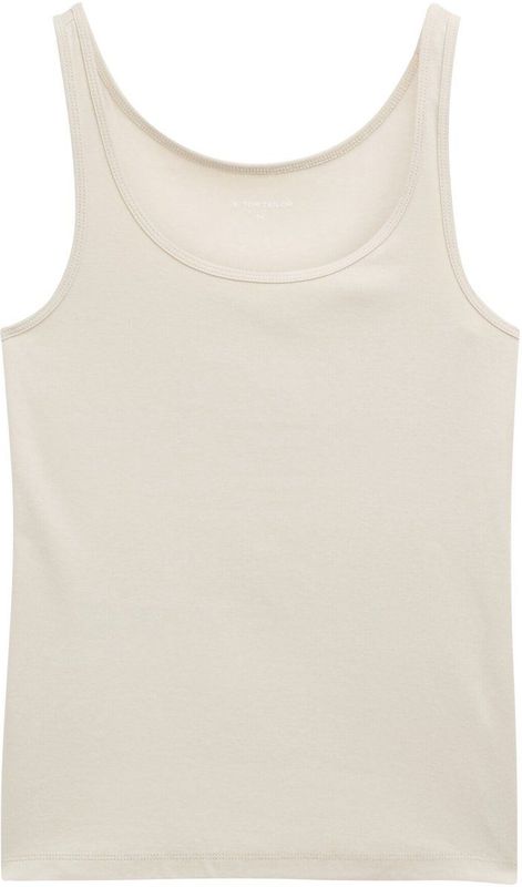 TOM TAILOR - Haltertop - Offwhite - Slanke Pasvorm - Mouwloos