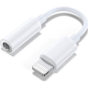 DW4Trading Lightning naar 3,5mm Hoofdtelefoonaansluiting Adapter - Geschikt Voor Apple Iphone Ipad - Wit