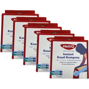 Instant Cold Packs 14x15cm Set 5 Stuks, Inclusief Beschermhoes