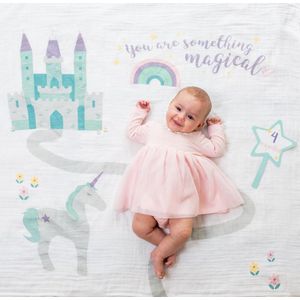 Lulujo Baby's First Year - swaddle & cards - Something Magical