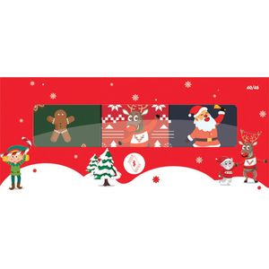Kerstbox - SANTA - 3 paar kerstsokken - maat 40-45 - Hoogwaardige katoen