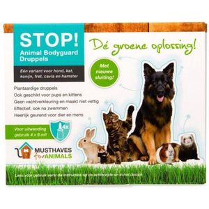 RelaxPets - Stop! Animal Bodyguard - Druppels - 4x8 ml - Pipet - Anti Parasiet - Plantaardige Druppels